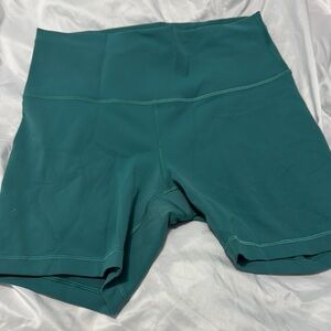 Lululemon Athletica Green Bike Shorts